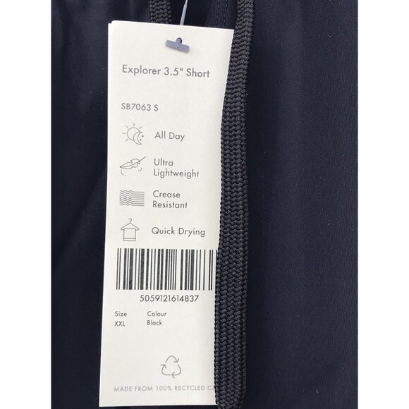 Sweaty Betty Explorer 3.5" Athletic Workout Drawstring Short Black XXL NEW - Picture 4 of 8